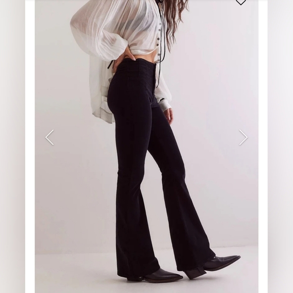 We The Free Black Flare Rock N Rag Pants. Womens Sz 27 - Picture 2 of 8